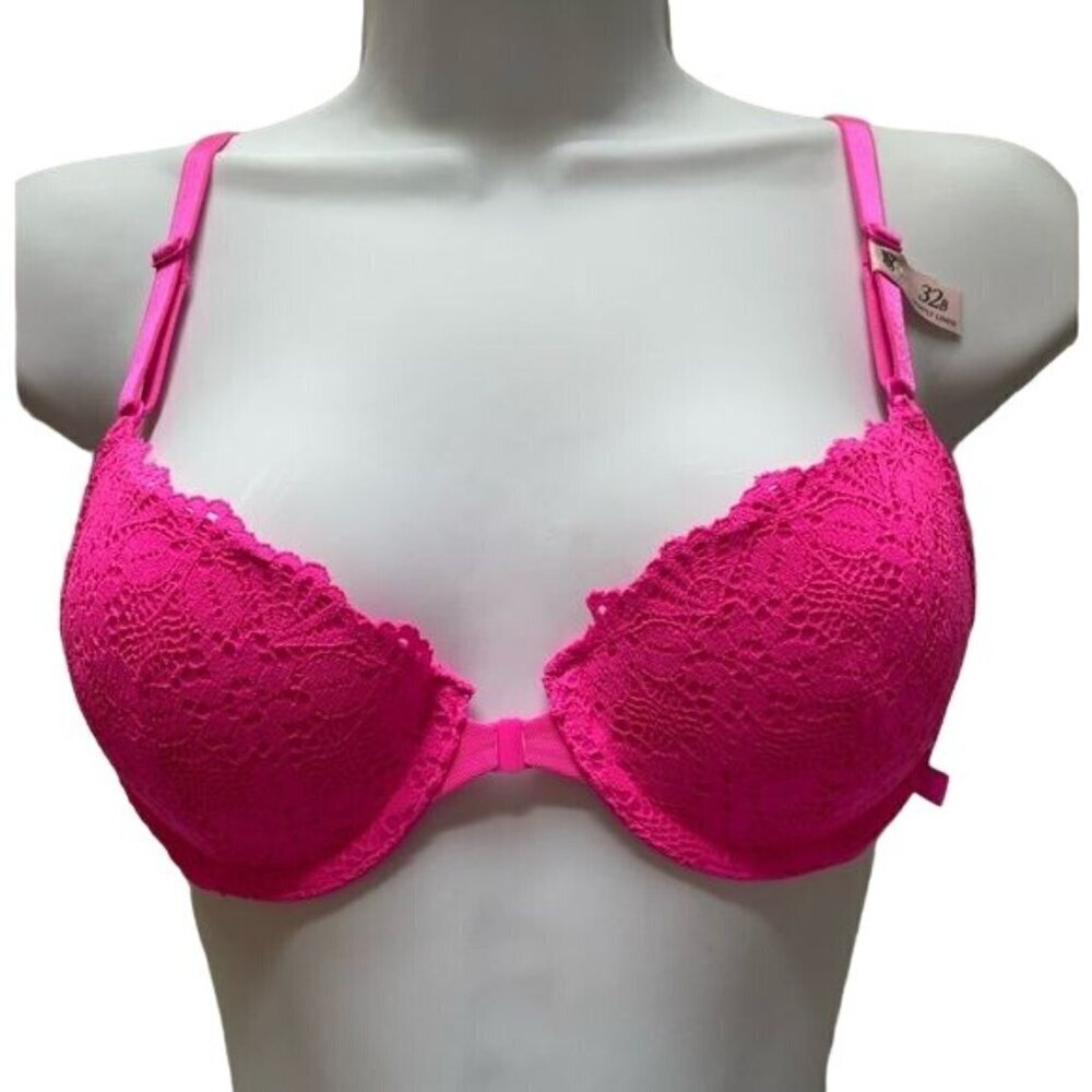 Victoria's Secret Sexy Neon Pink Lace Bra